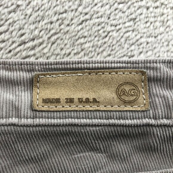 Adriano Goldschmied Womens Corduroy Pants Size 27R Stevie Slim Straight Gray - Picture 15 of 16